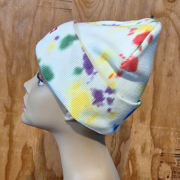Supreme Splatter Dyed Beanie 'White' | Men's One Size Outdoor Streetwear Skater - Picture 4 of 8